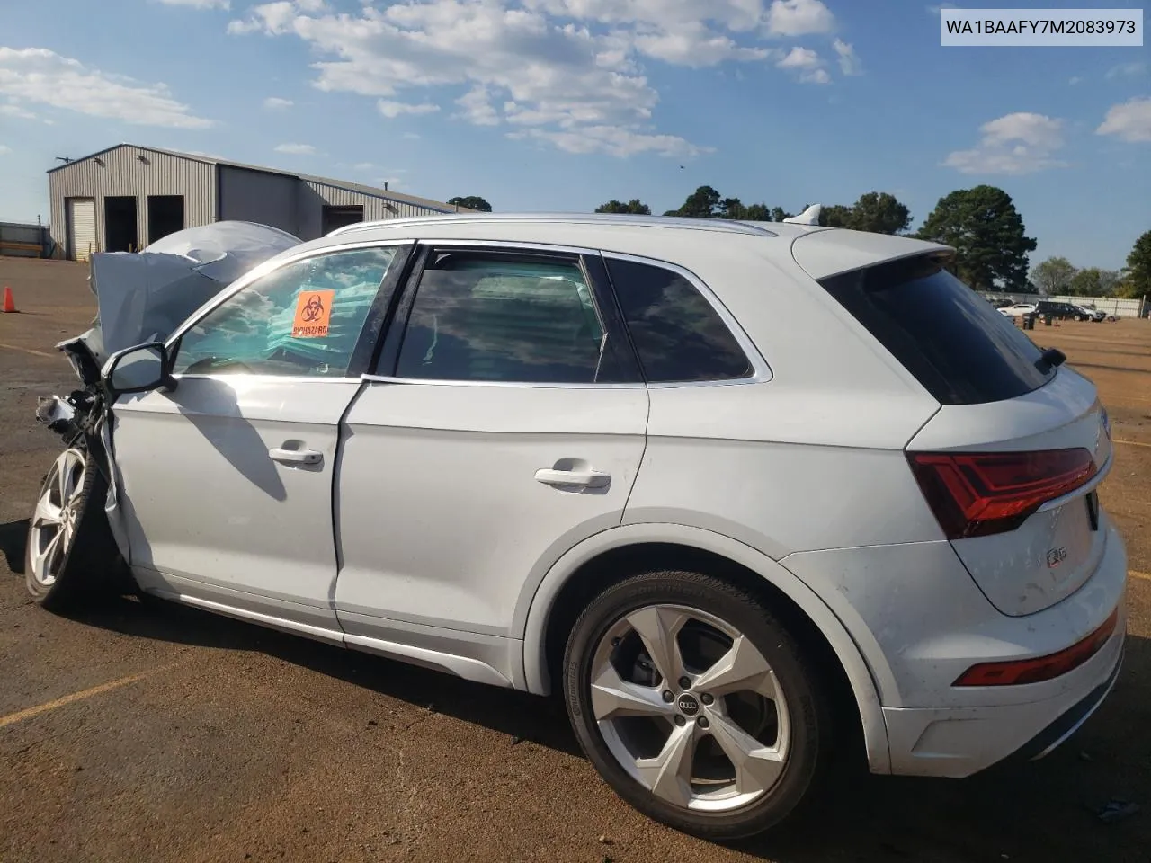 2021 Audi Q5 Premium Plus VIN: WA1BAAFY7M2083973 Lot: 74631654