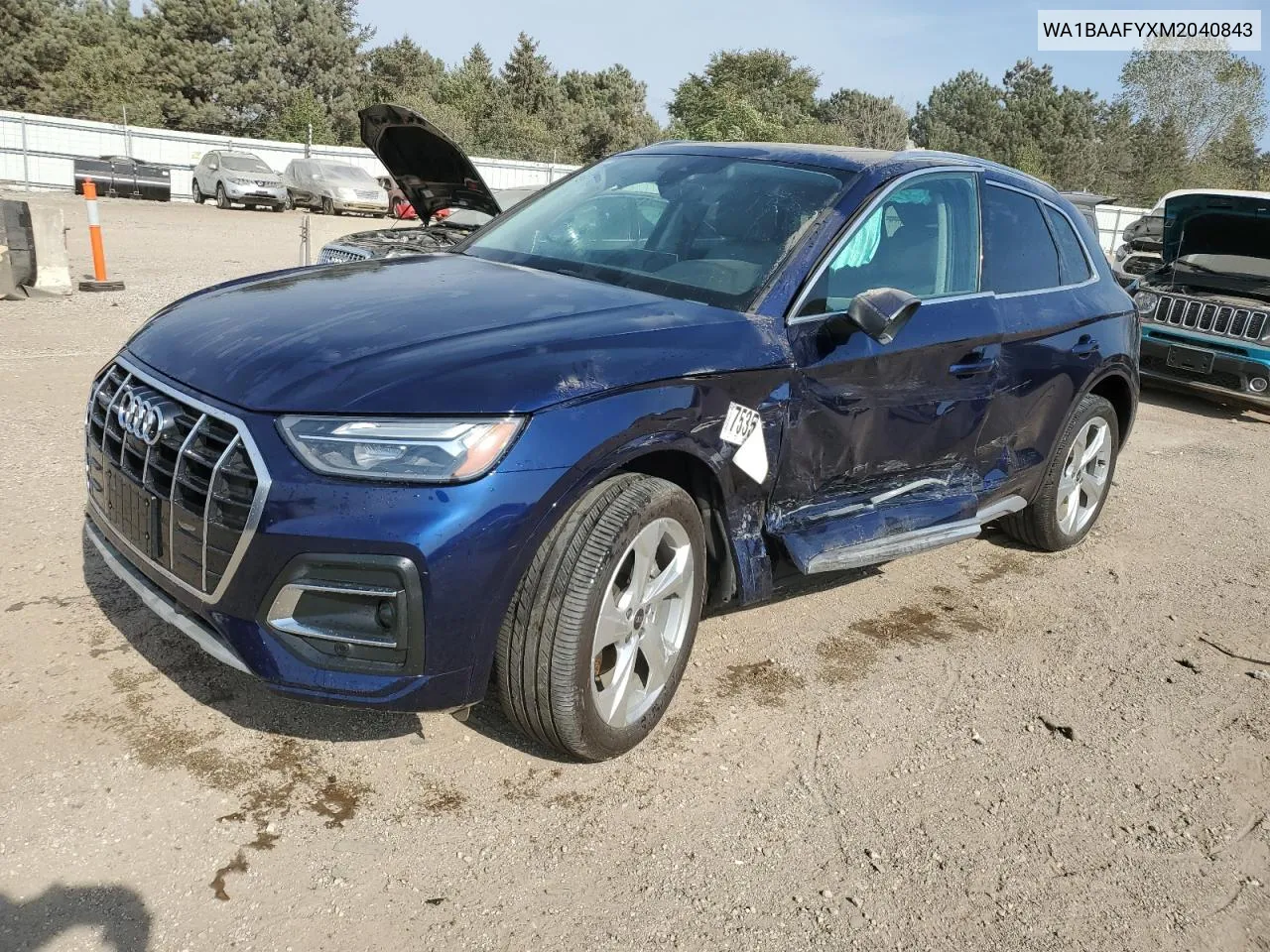 2021 Audi Q5 Premium Plus VIN: WA1BAAFYXM2040843 Lot: 75351684