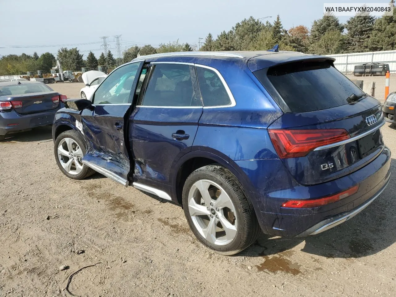 2021 Audi Q5 Premium Plus VIN: WA1BAAFYXM2040843 Lot: 75351684