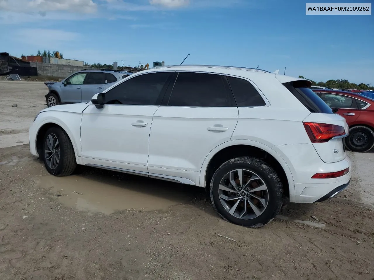 2021 Audi Q5 Premium Plus VIN: WA1BAAFY0M2009262 Lot: 75664694