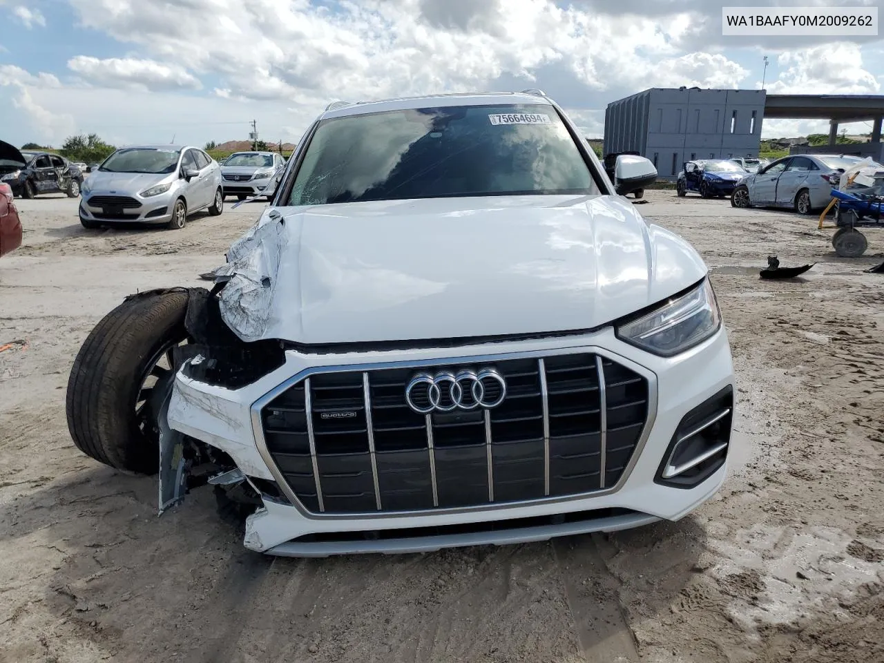 2021 Audi Q5 Premium Plus VIN: WA1BAAFY0M2009262 Lot: 75664694