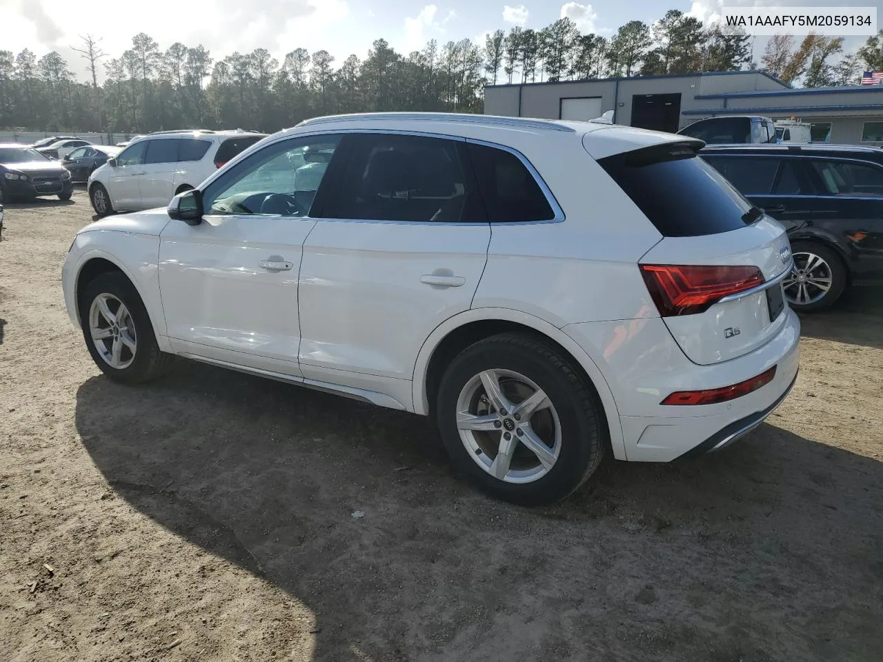 2021 Audi Q5 Premium VIN: WA1AAAFY5M2059134 Lot: 76896414