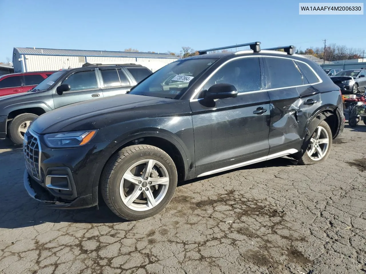 2021 Audi Q5 Premium VIN: WA1AAAFY4M2006330 Lot: 77387864