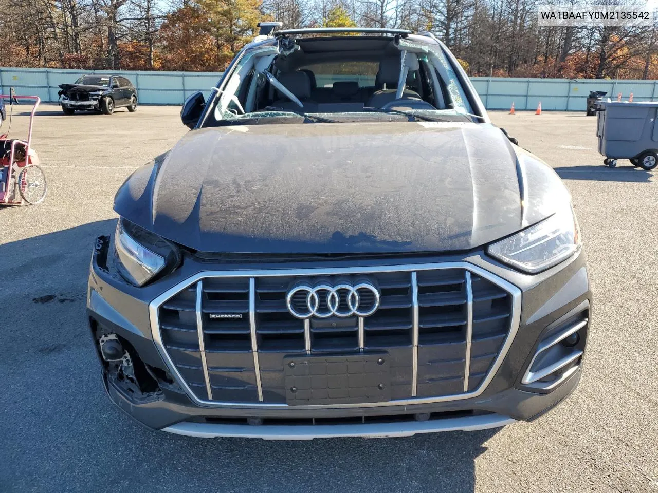 2021 Audi Q5 Premium Plus VIN: WA1BAAFY0M2135542 Lot: 77411924