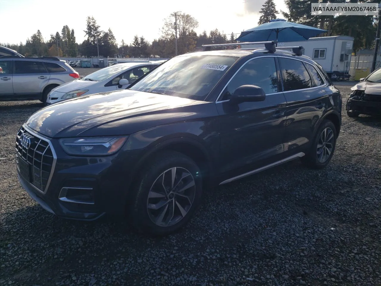 2021 Audi Q5 Premium VIN: WA1AAAFY8M2067468 Lot: 77480554