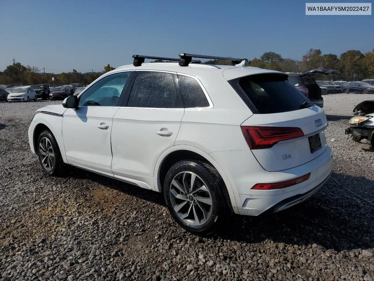 2021 Audi Q5 Premium Plus VIN: WA1BAAFY5M2022427 Lot: 77820914