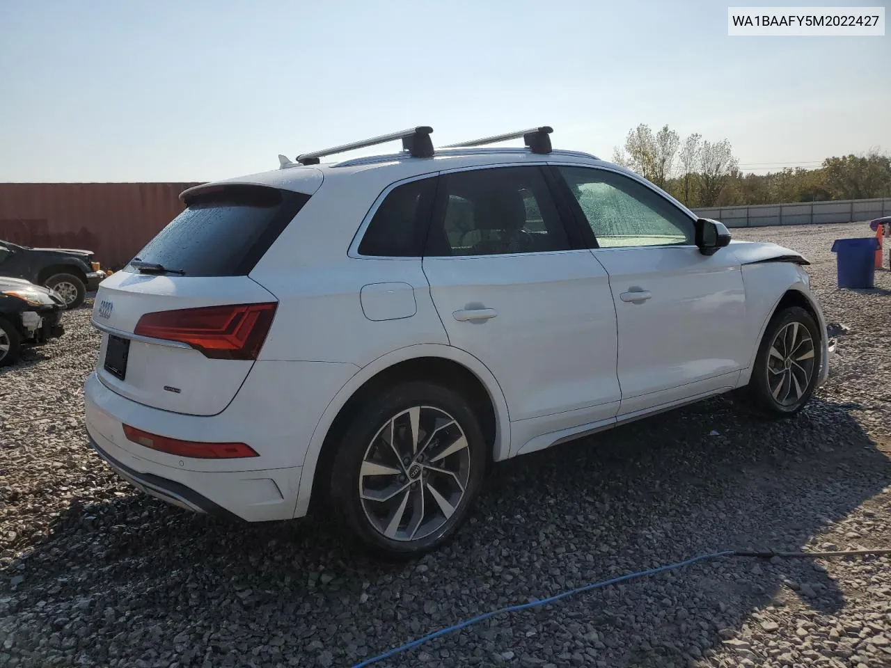 2021 Audi Q5 Premium Plus VIN: WA1BAAFY5M2022427 Lot: 77820914