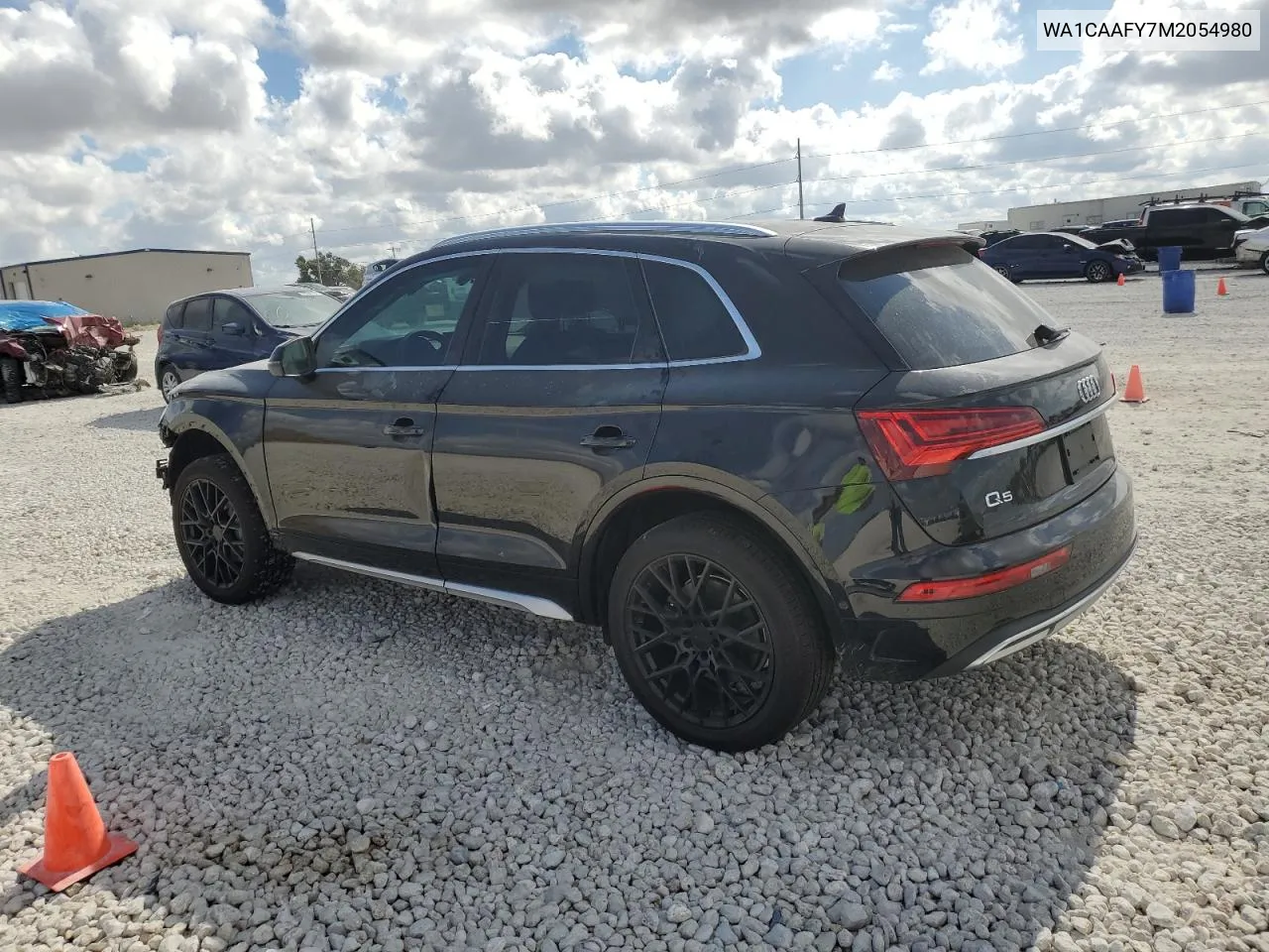 2021 Audi Q5 Prestige VIN: WA1CAAFY7M2054980 Lot: 78012864