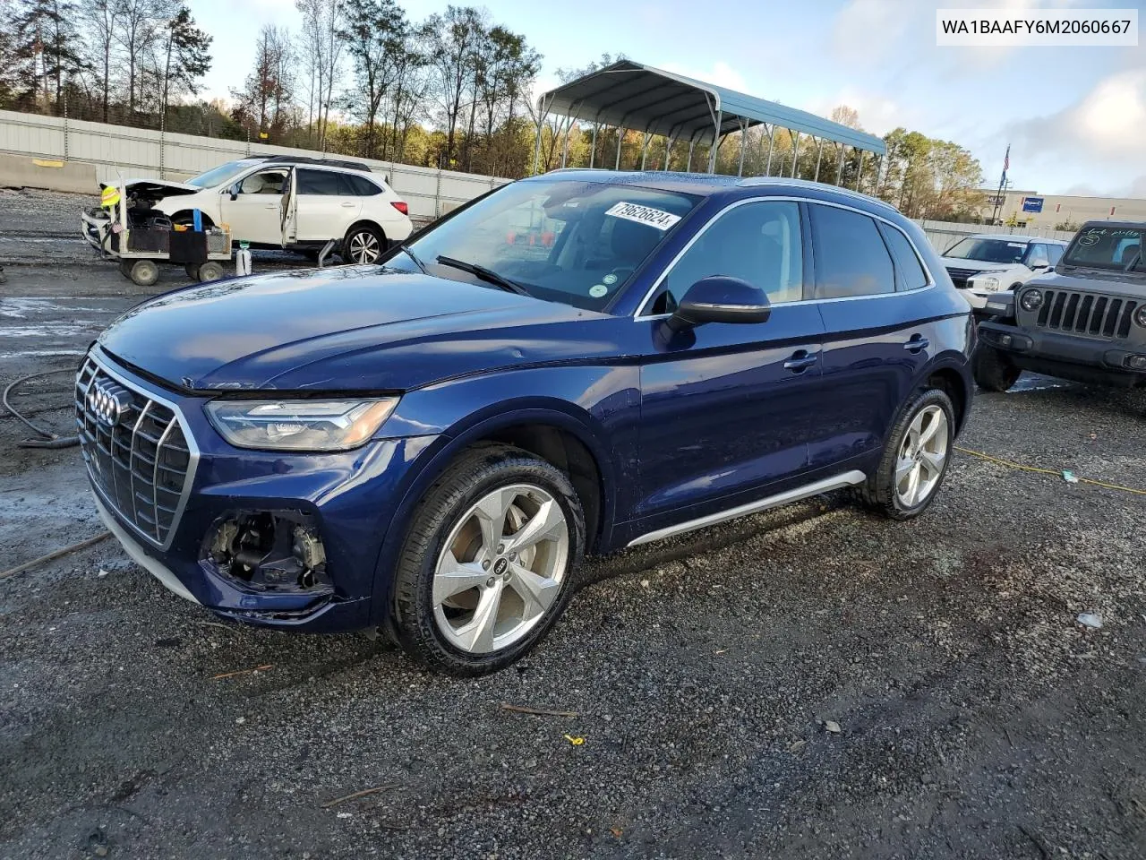 2021 Audi Q5 Premium Plus VIN: WA1BAAFY6M2060667 Lot: 79626624