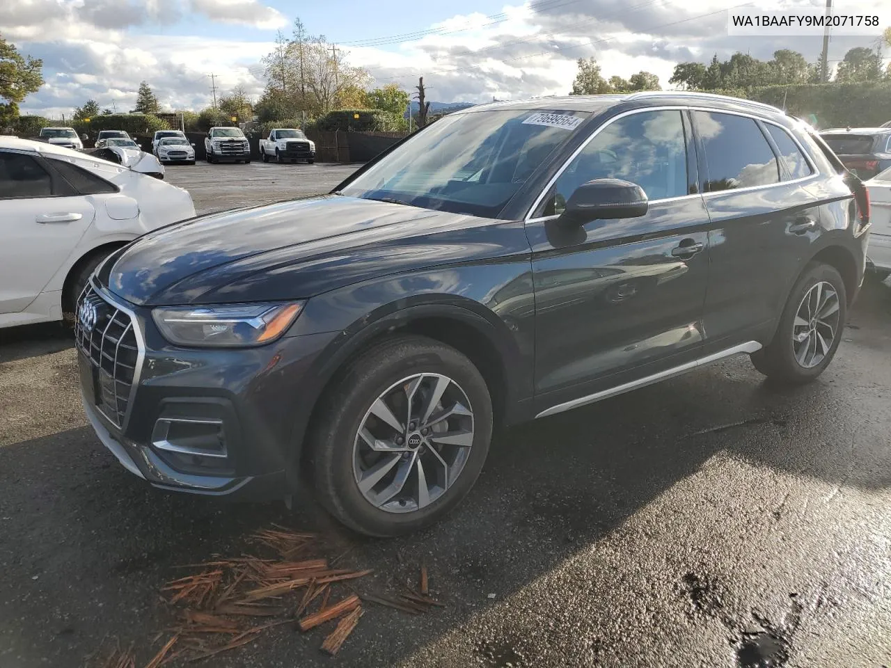 2021 Audi Q5 Premium Plus VIN: WA1BAAFY9M2071758 Lot: 79699564