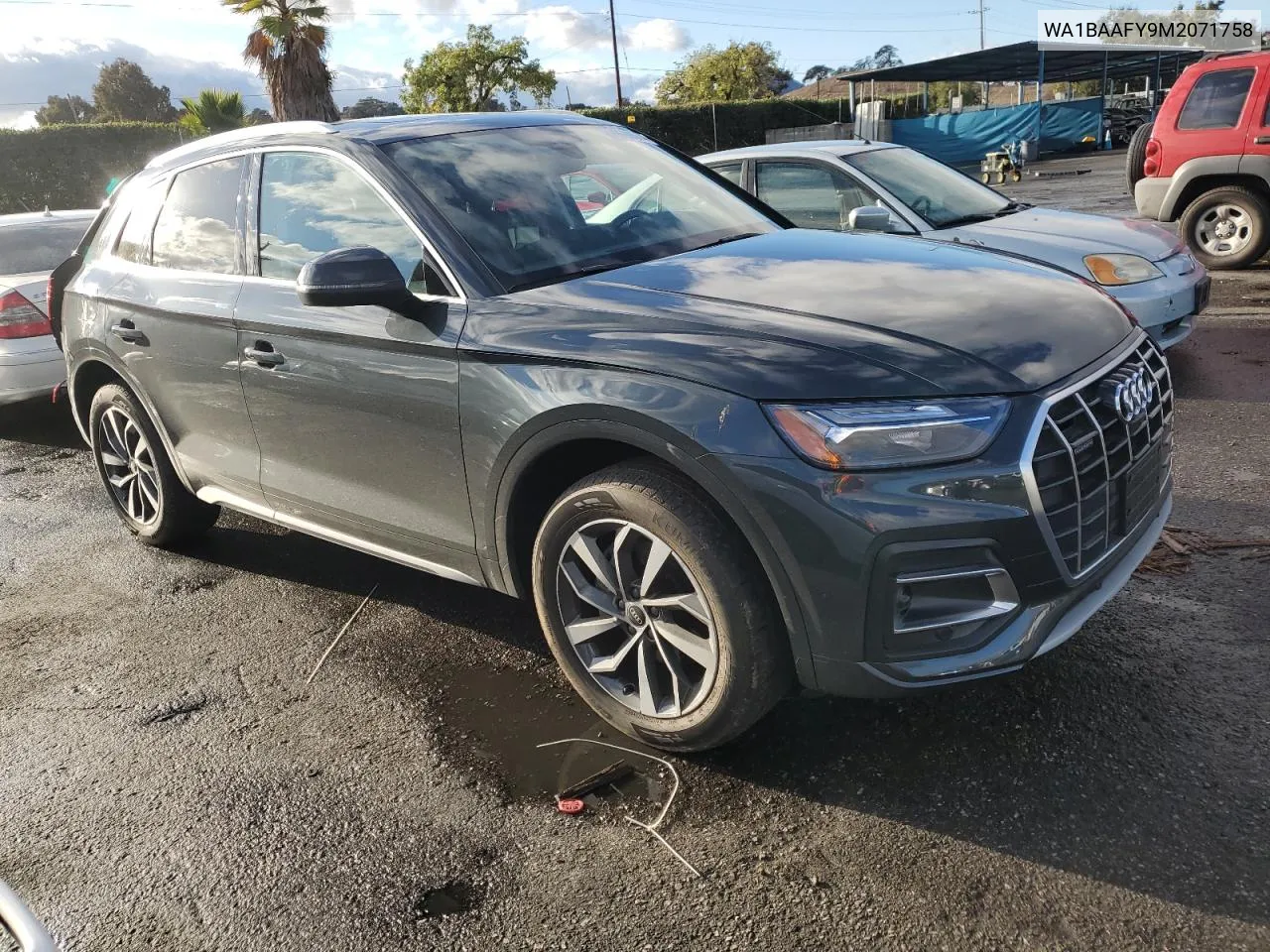 2021 Audi Q5 Premium Plus VIN: WA1BAAFY9M2071758 Lot: 79699564