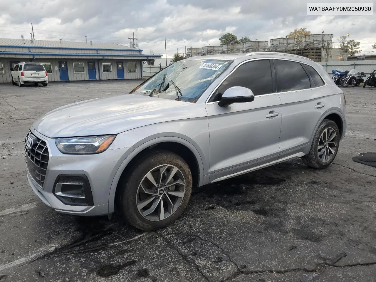 2021 Audi Q5 Premium Plus VIN: WA1BAAFY0M2050930 Lot: 80688394