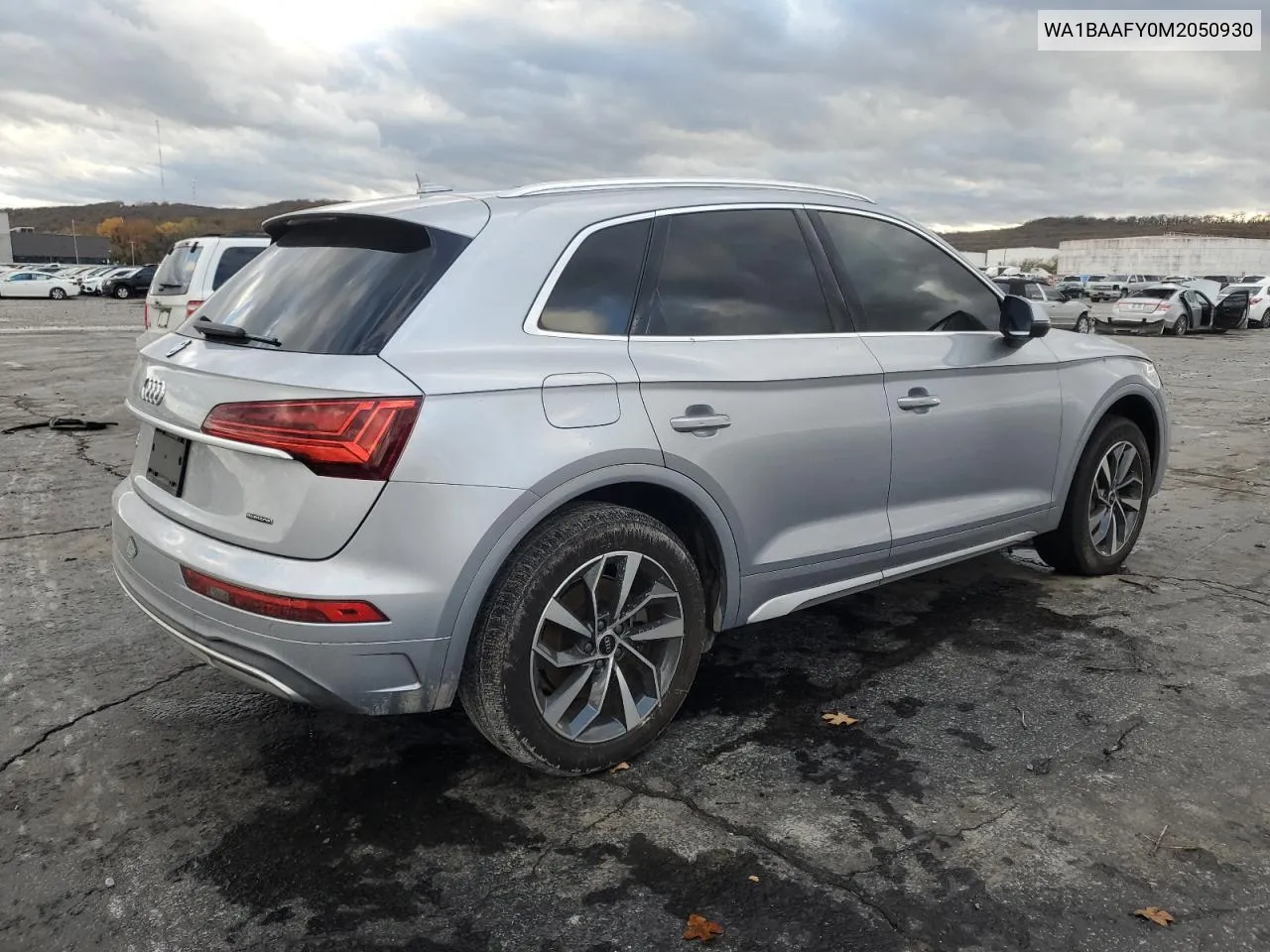 2021 Audi Q5 Premium Plus VIN: WA1BAAFY0M2050930 Lot: 80688394