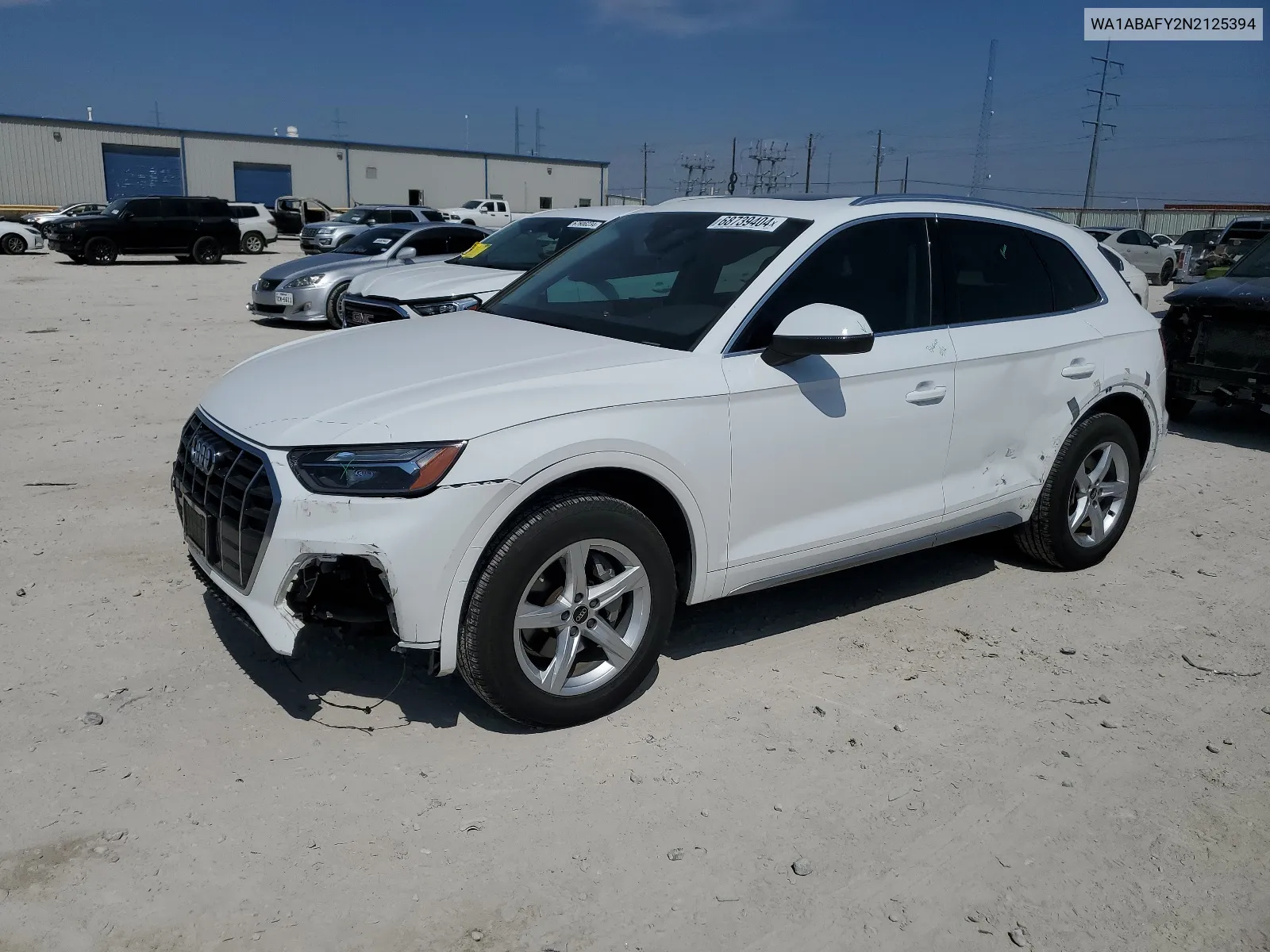 2022 Audi Q5 Premium 40 VIN: WA1ABAFY2N2125394 Lot: 68739404