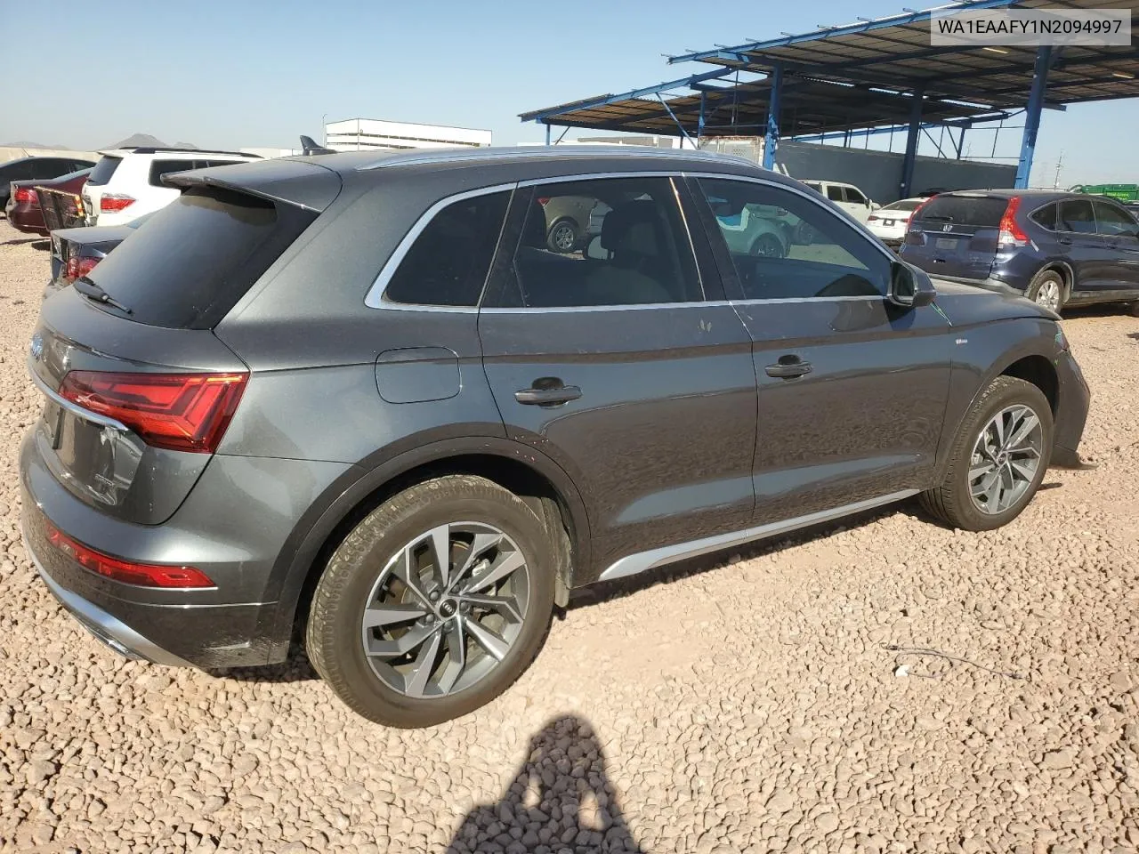 2022 Audi Q5 Premium Plus 45 VIN: WA1EAAFY1N2094997 Lot: 74309184