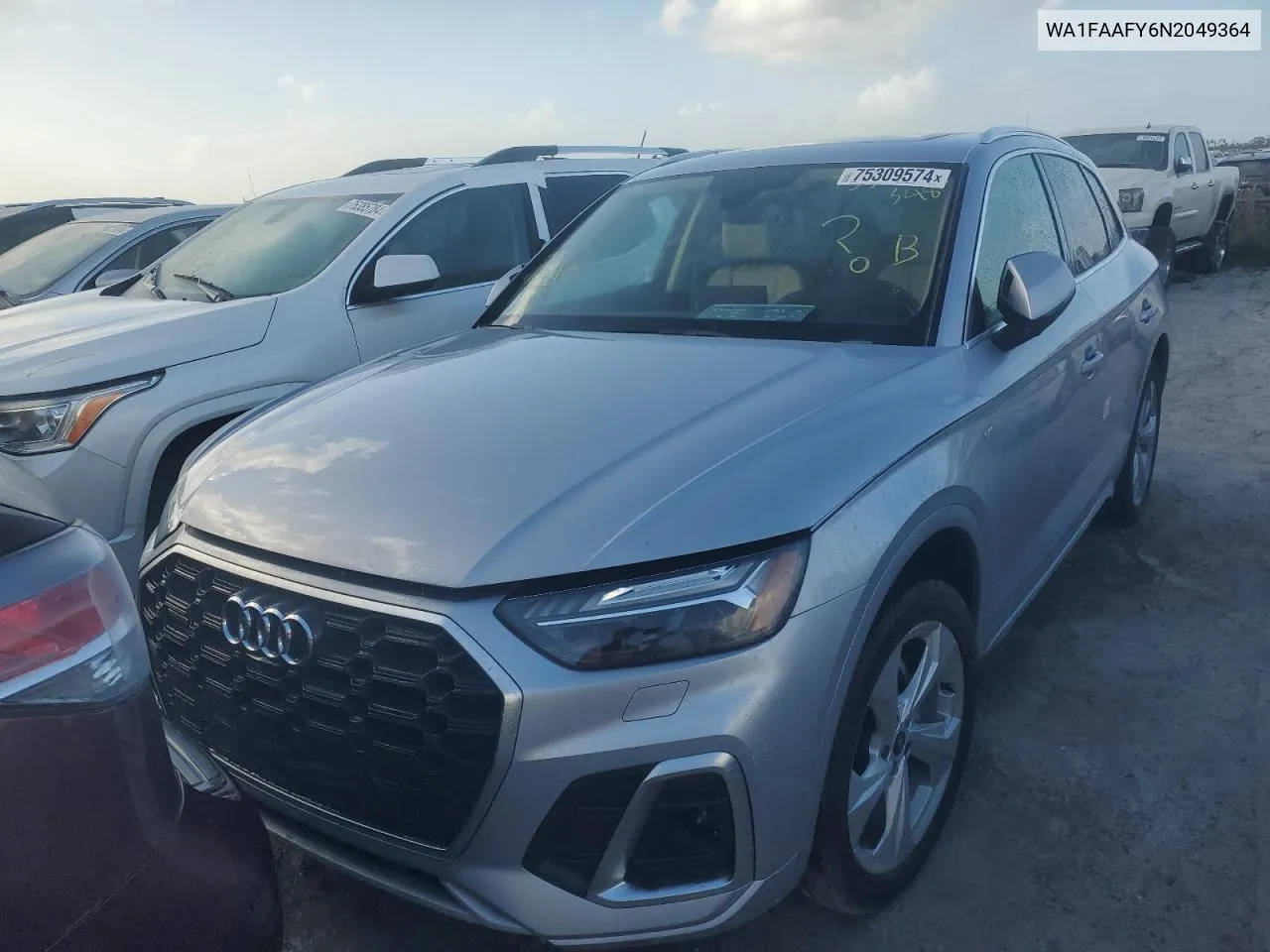 2022 Audi Q5 Prestige 45 VIN: WA1FAAFY6N2049364 Lot: 75309574