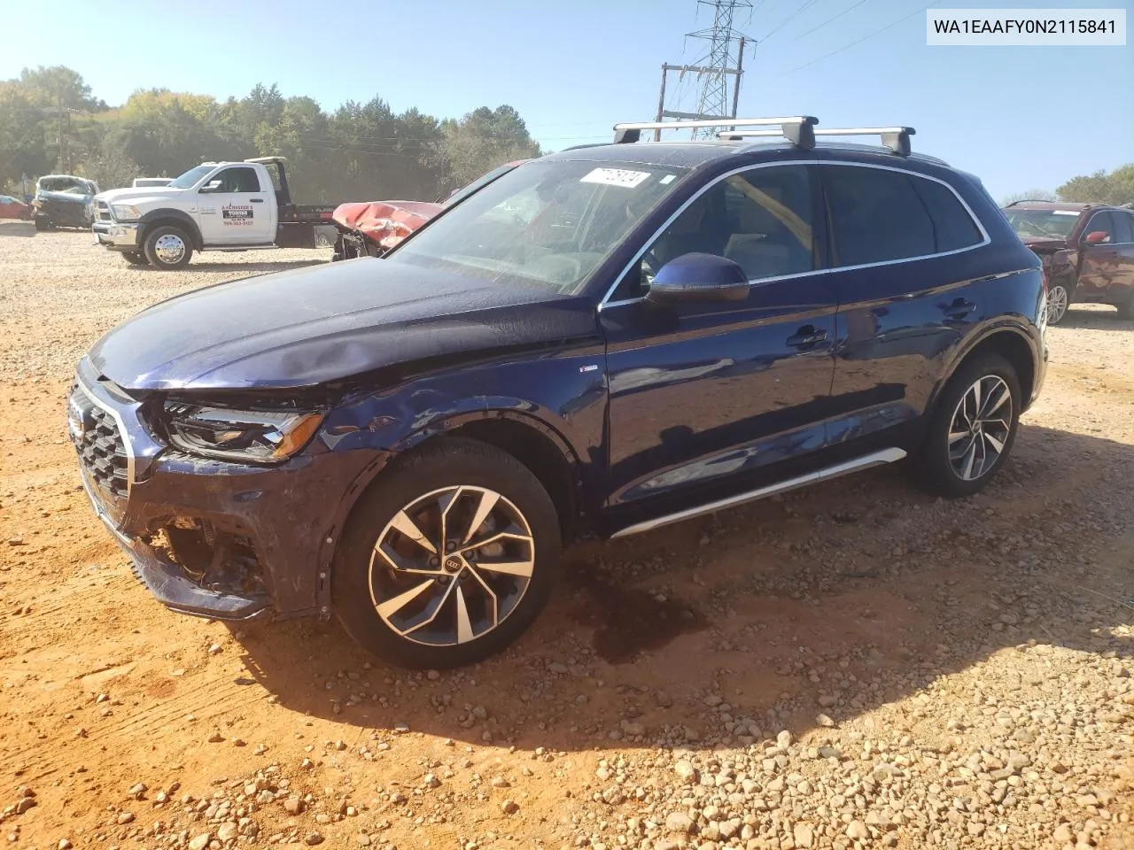 2022 Audi Q5 Premium Plus 45 VIN: WA1EAAFY0N2115841 Lot: 77125124