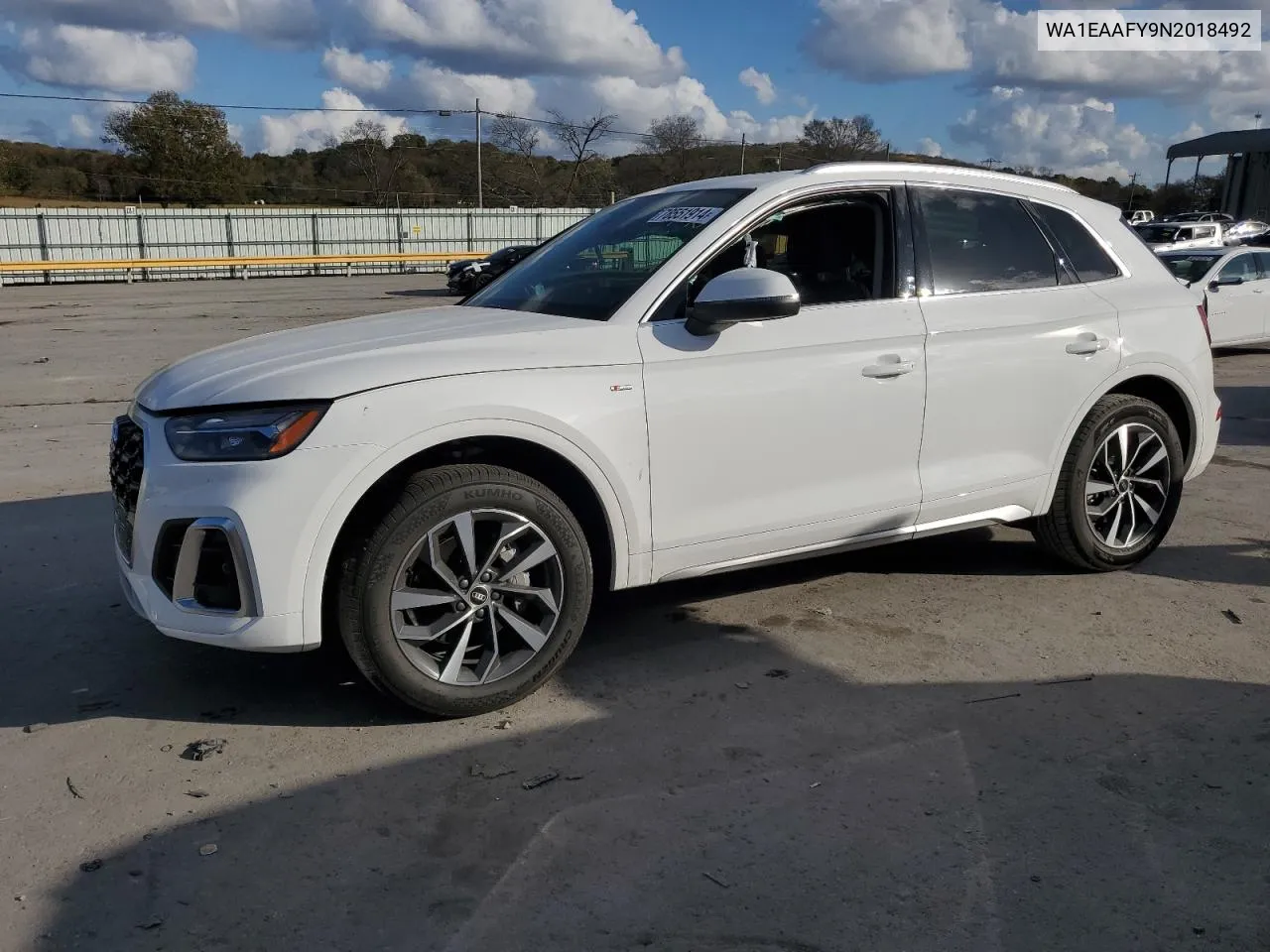 2022 Audi Q5 Premium Plus 45 VIN: WA1EAAFY9N2018492 Lot: 78551914