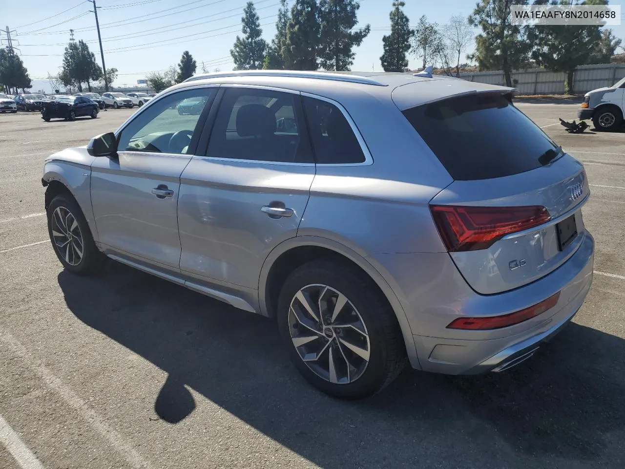 2022 Audi Q5 Premium Plus 45 VIN: WA1EAAFY8N2014658 Lot: 78714454