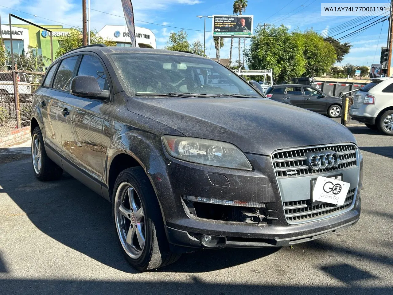 2007 Audi Q7 3.6 Quattro VIN: WA1AY74L77D061191 Lot: 79773014