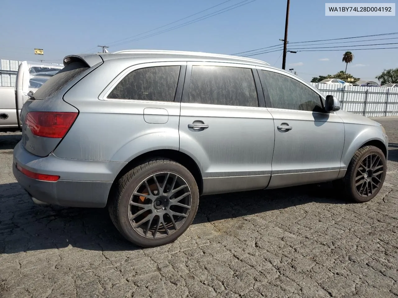 2008 Audi Q7 3.6 Quattro Premium VIN: WA1BY74L28D004192 Lot: 69728104