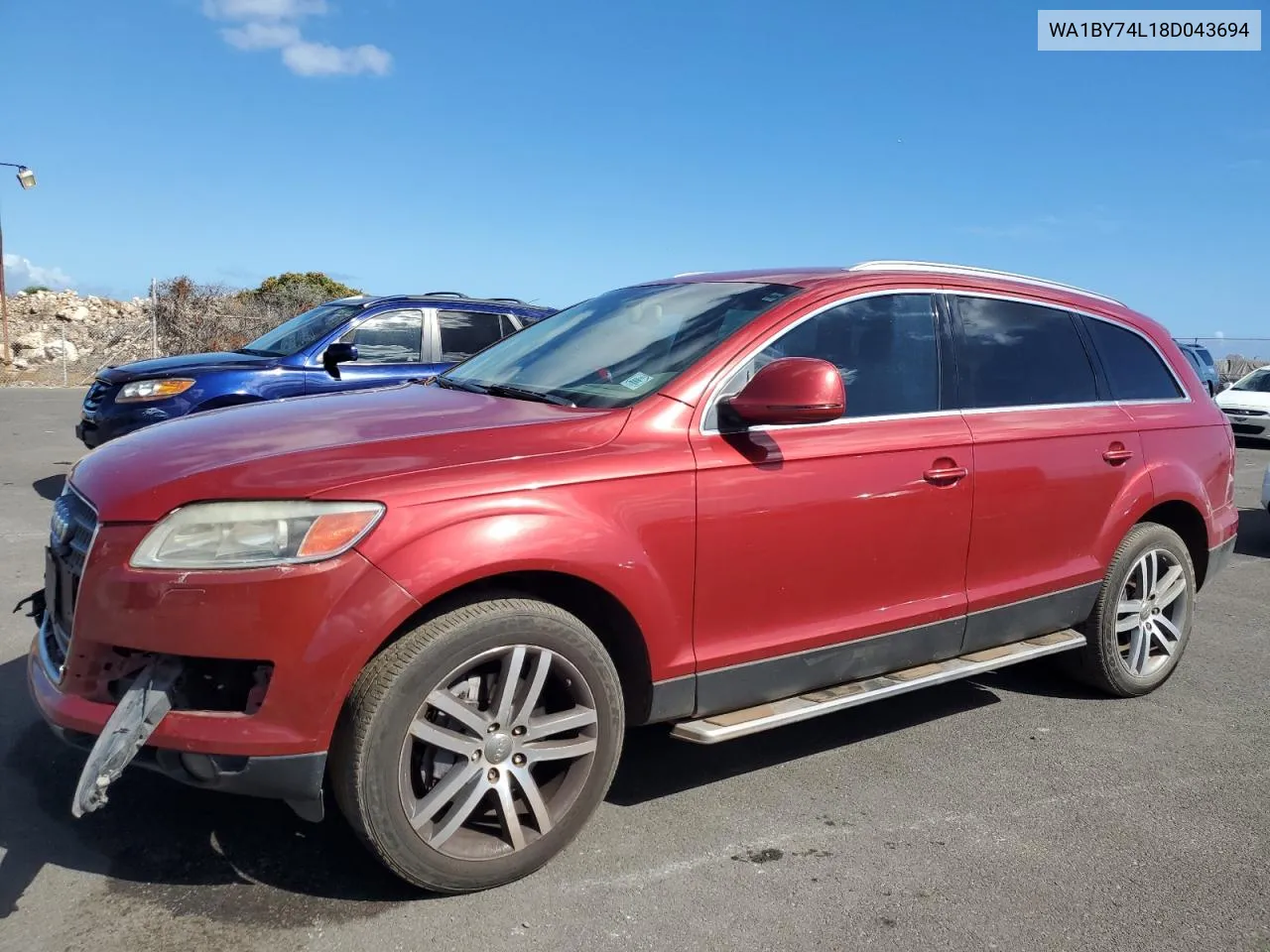 2008 Audi Q7 3.6 Quattro Premium VIN: WA1BY74L18D043694 Lot: 73676864