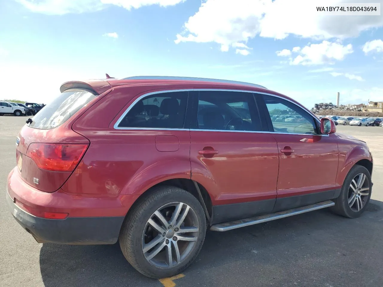 2008 Audi Q7 3.6 Quattro Premium VIN: WA1BY74L18D043694 Lot: 73676864