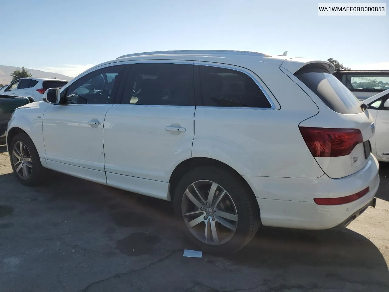 2011 Audi Q7 Prestige VIN: WA1WMAFE0BD000853 Lot: 75562294