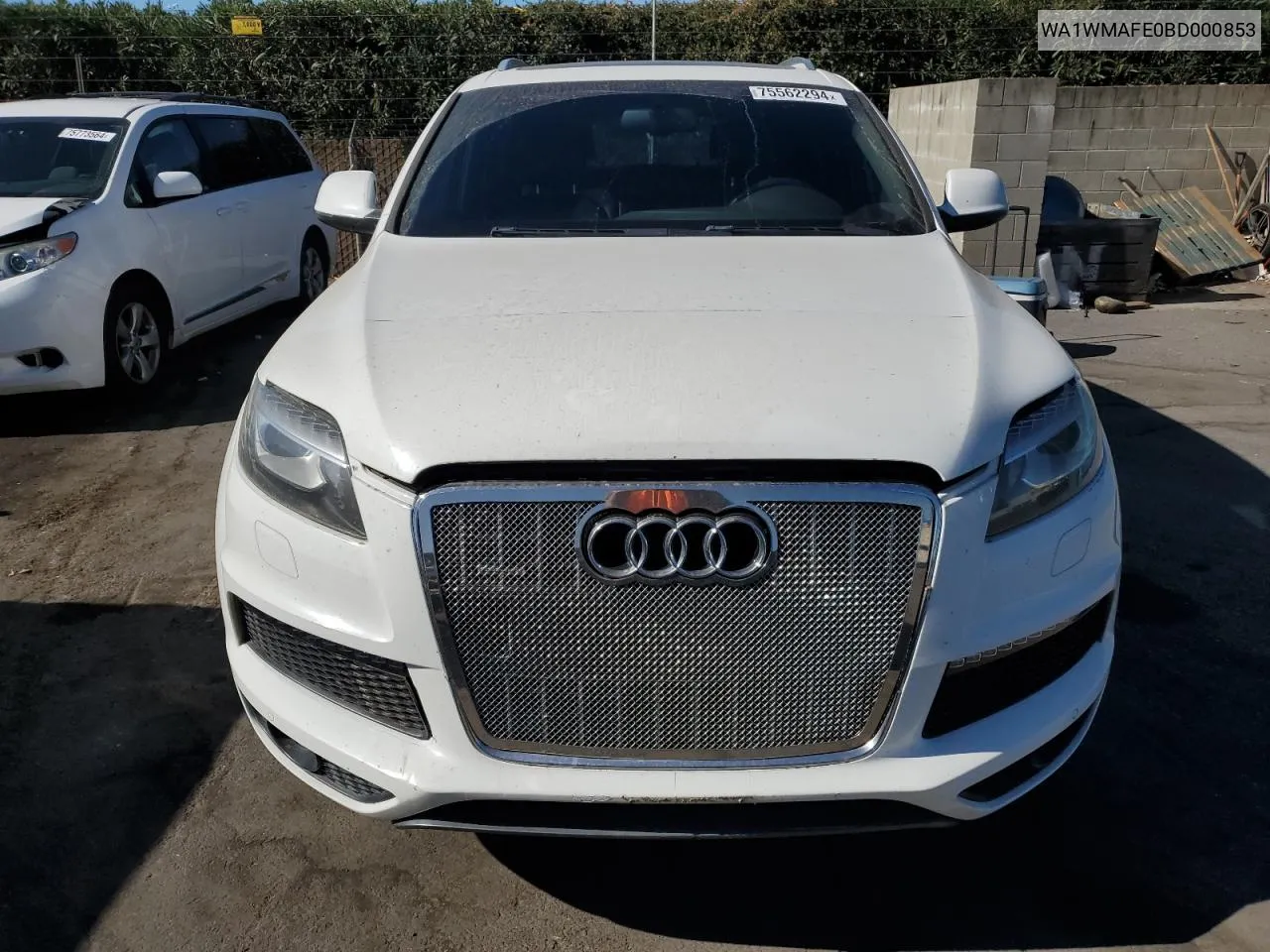 2011 Audi Q7 Prestige VIN: WA1WMAFE0BD000853 Lot: 75562294