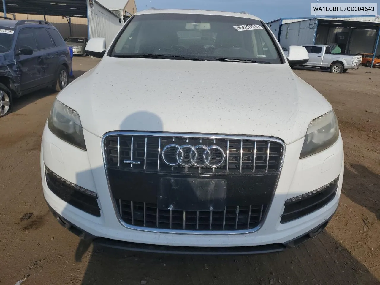 2012 Audi Q7 Premium Plus VIN: WA1LGBFE7CD004643 Lot: 66037524