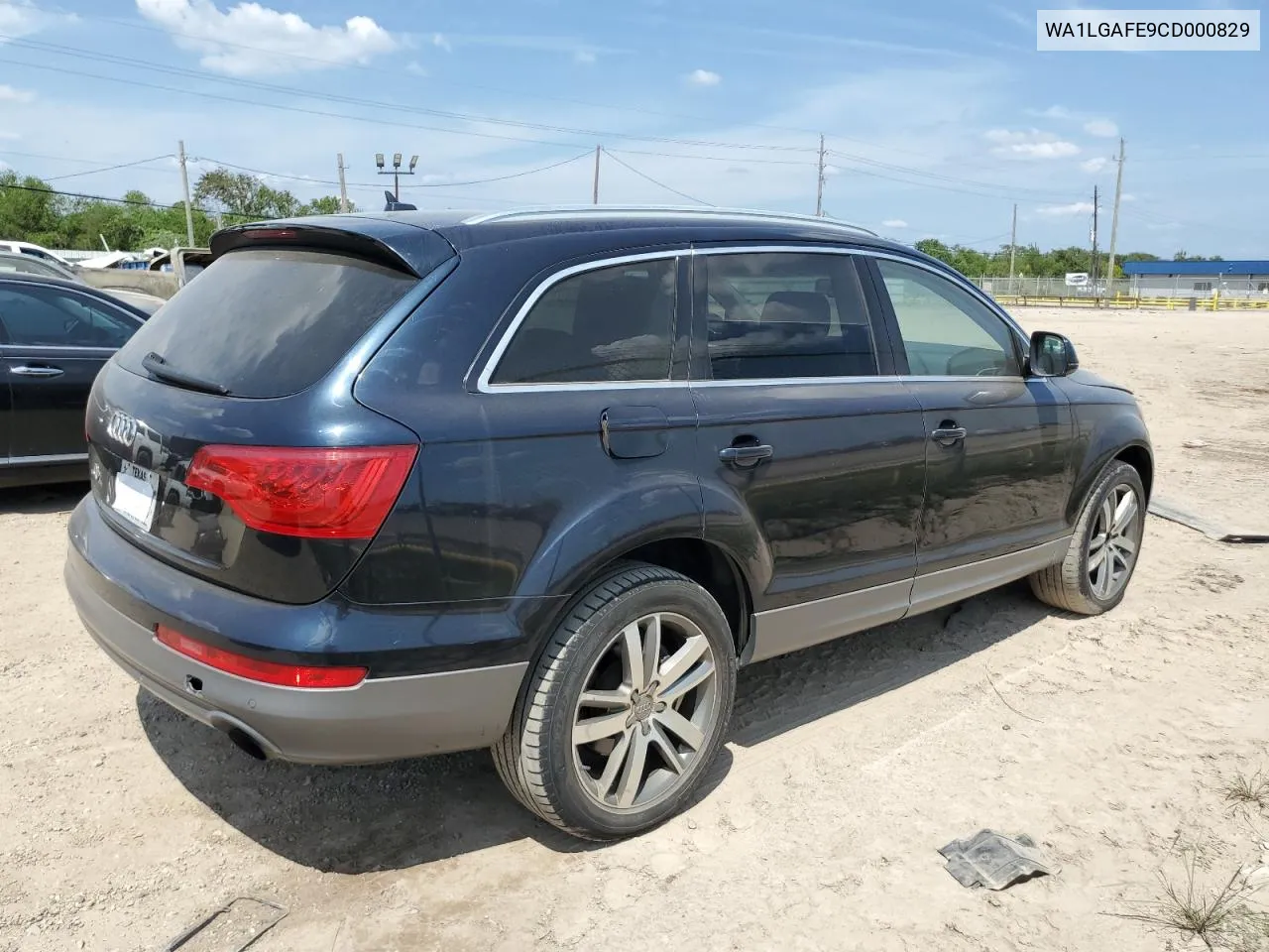 2012 Audi Q7 Premium Plus VIN: WA1LGAFE9CD000829 Lot: 71797074