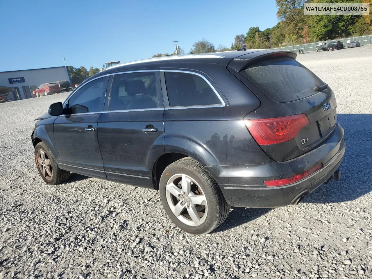 2012 Audi Q7 Premium Plus VIN: WA1LMAFE4CD008765 Lot: 77211364