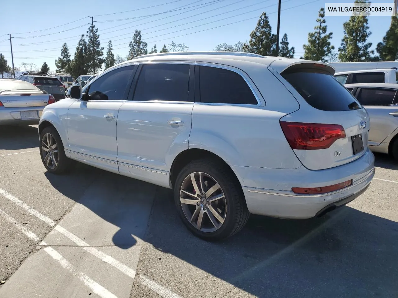 2012 Audi Q7 Premium Plus VIN: WA1LGAFE8CD004919 Lot: 79541034