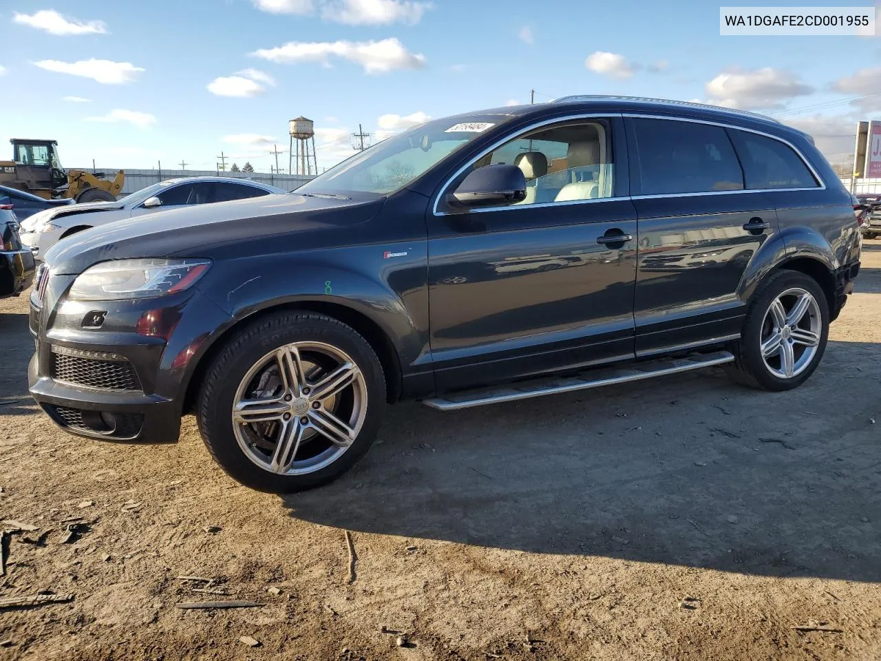 2012 Audi Q7 Prestige VIN: WA1DGAFE2CD001955 Lot: 80199484