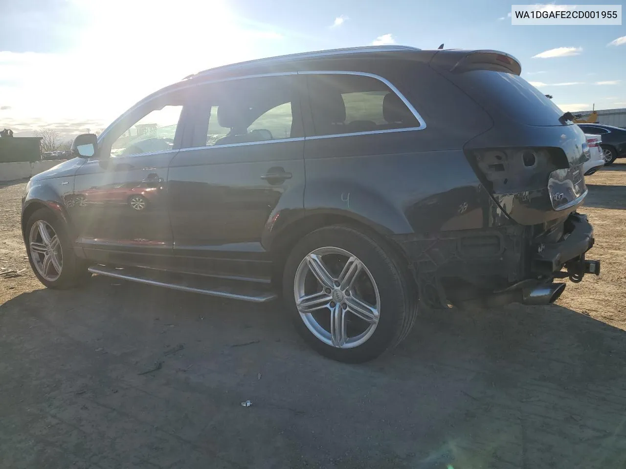 2012 Audi Q7 Prestige VIN: WA1DGAFE2CD001955 Lot: 80199484