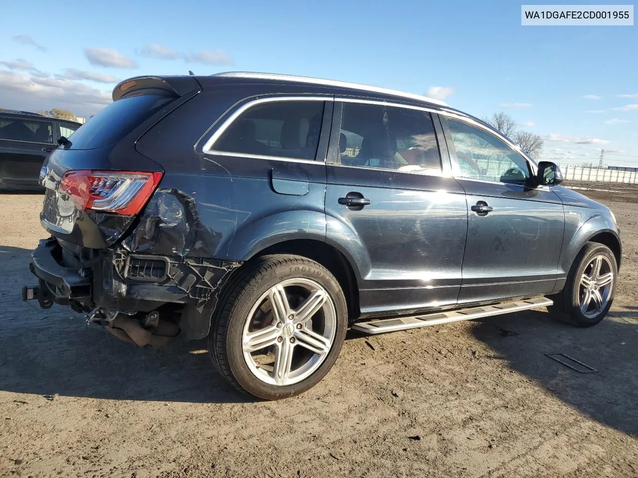 2012 Audi Q7 Prestige VIN: WA1DGAFE2CD001955 Lot: 80199484