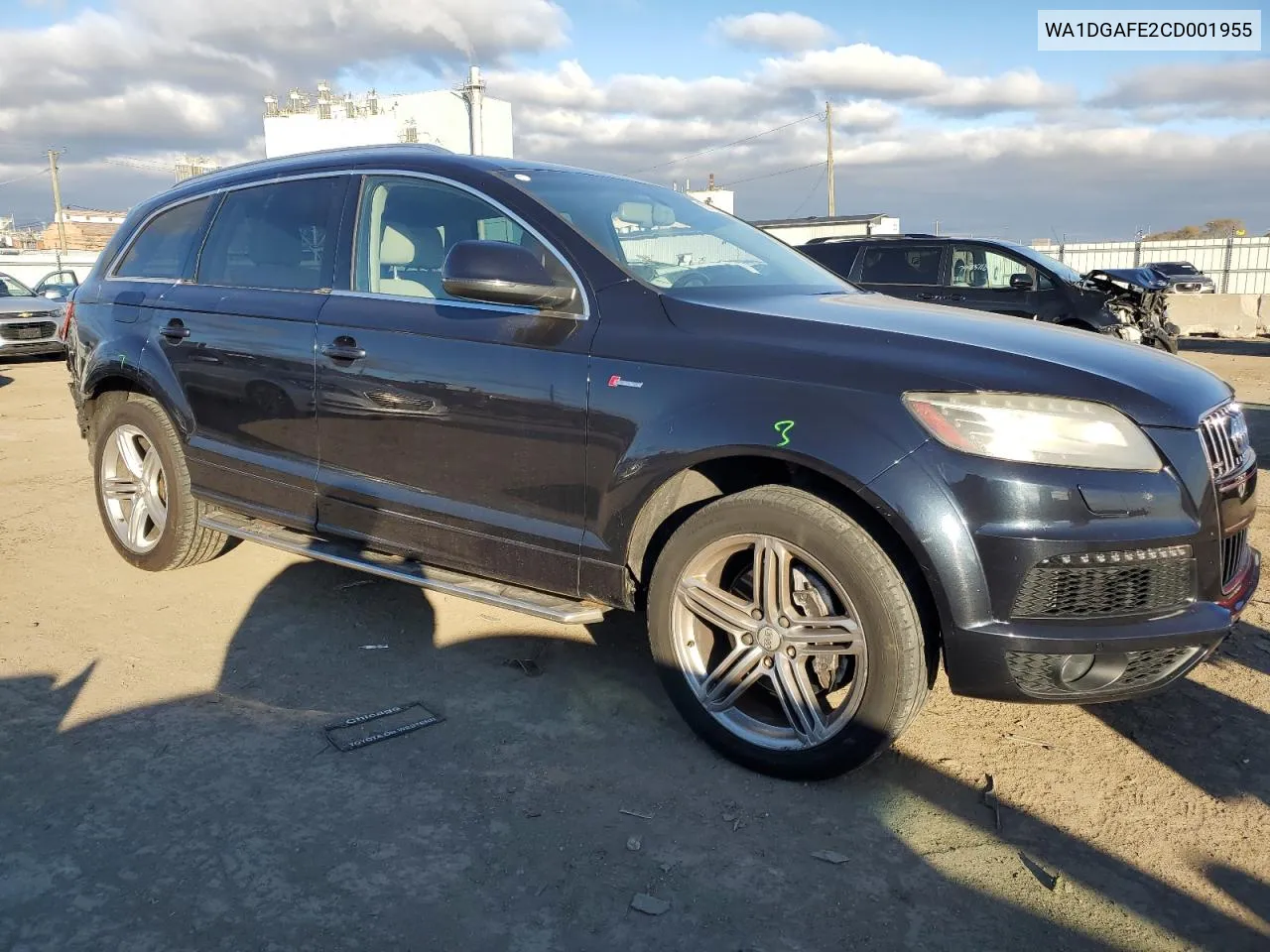 2012 Audi Q7 Prestige VIN: WA1DGAFE2CD001955 Lot: 80199484