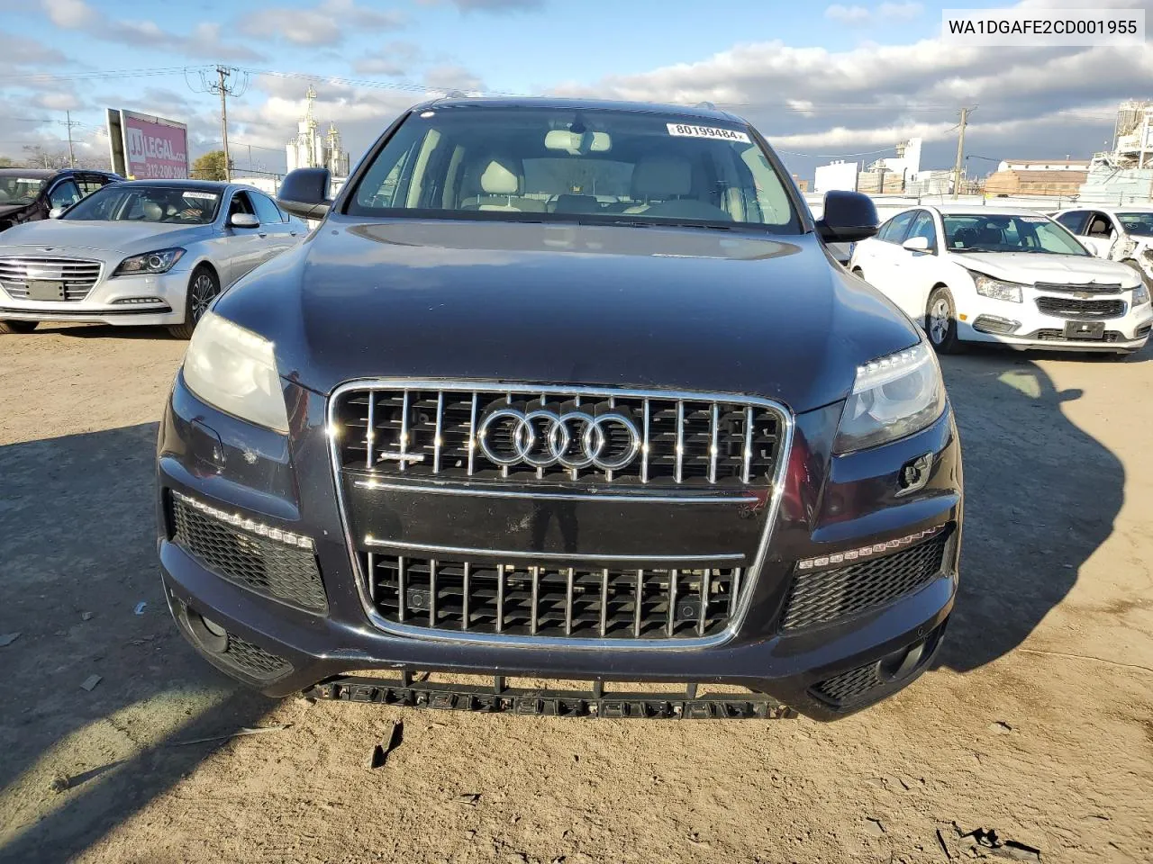 2012 Audi Q7 Prestige VIN: WA1DGAFE2CD001955 Lot: 80199484