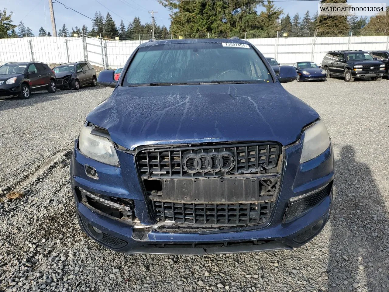 2013 Audi Q7 Prestige VIN: WA1DGAFE0DD013054 Lot: 73507404