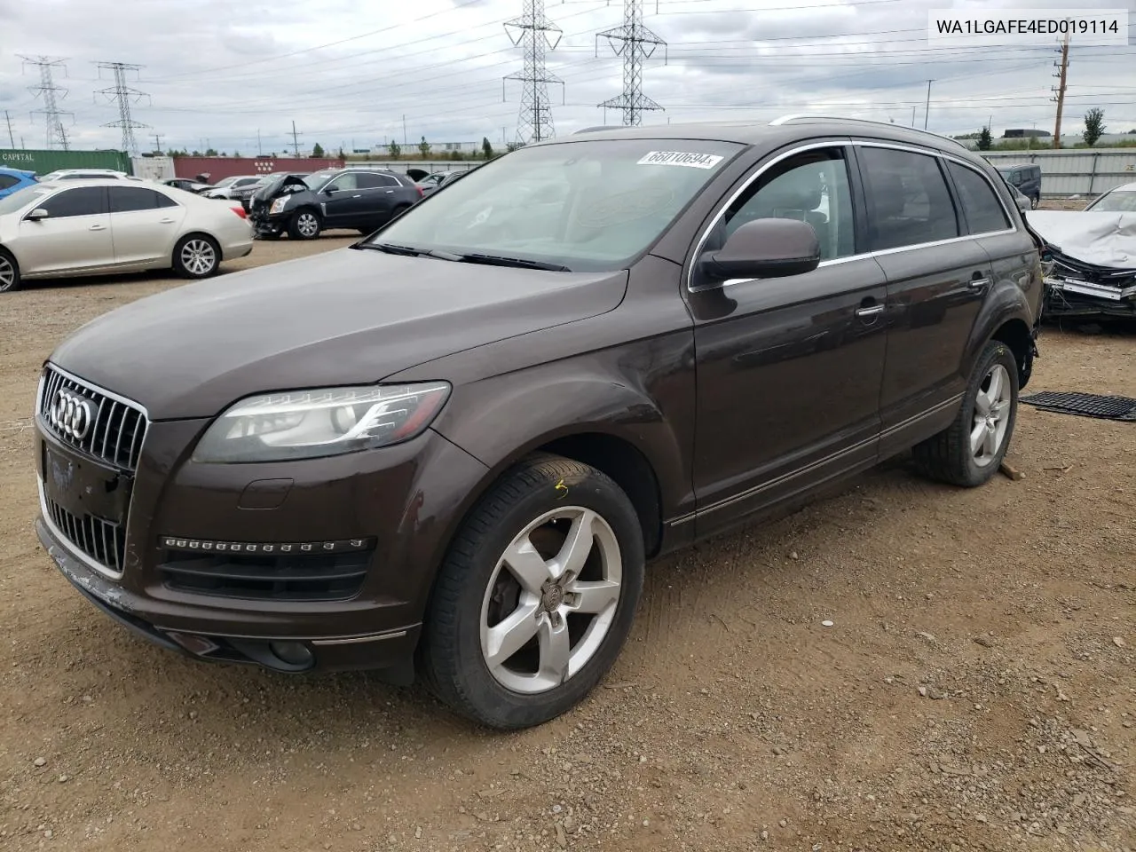 2014 Audi Q7 Premium Plus VIN: WA1LGAFE4ED019114 Lot: 66010694