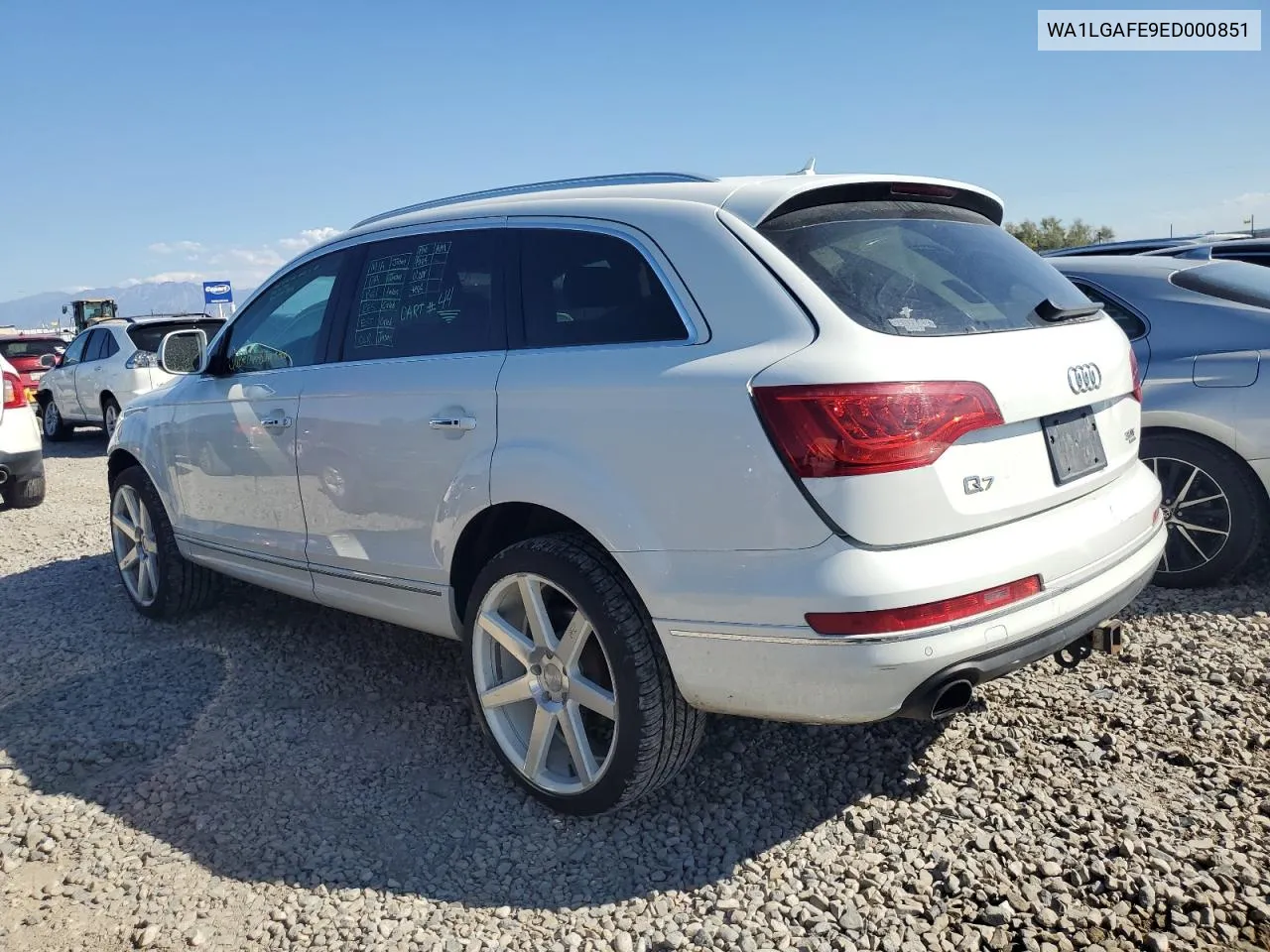 2014 Audi Q7 Premium Plus VIN: WA1LGAFE9ED000851 Lot: 72502964