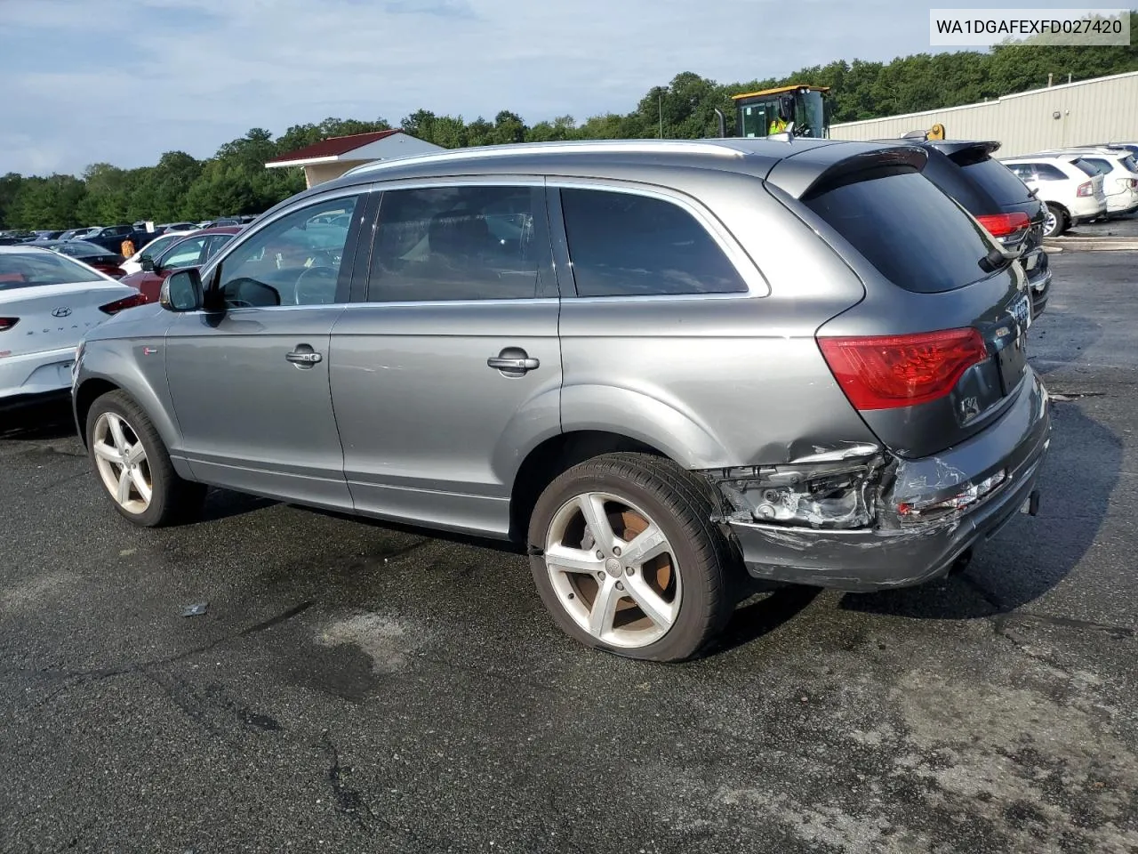 2015 Audi Q7 Prestige VIN: WA1DGAFEXFD027420 Lot: 67365694