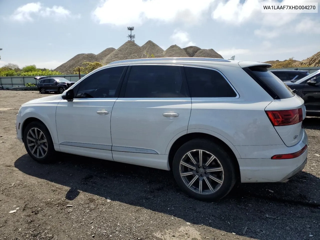 2017 Audi Q7 Premium Plus VIN: WA1LAAF7XHD004270 Lot: 54491054