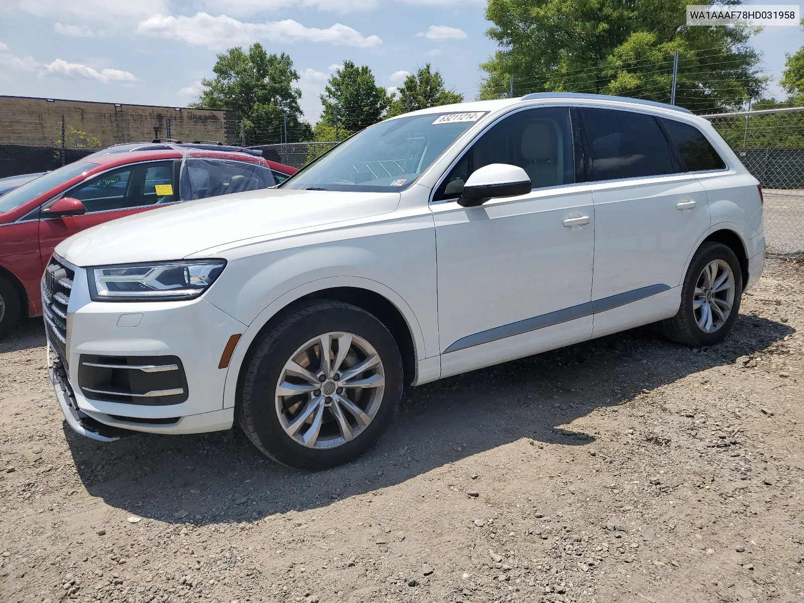 2017 Audi Q7 Premium VIN: WA1AAAF78HD031958 Lot: 63211214