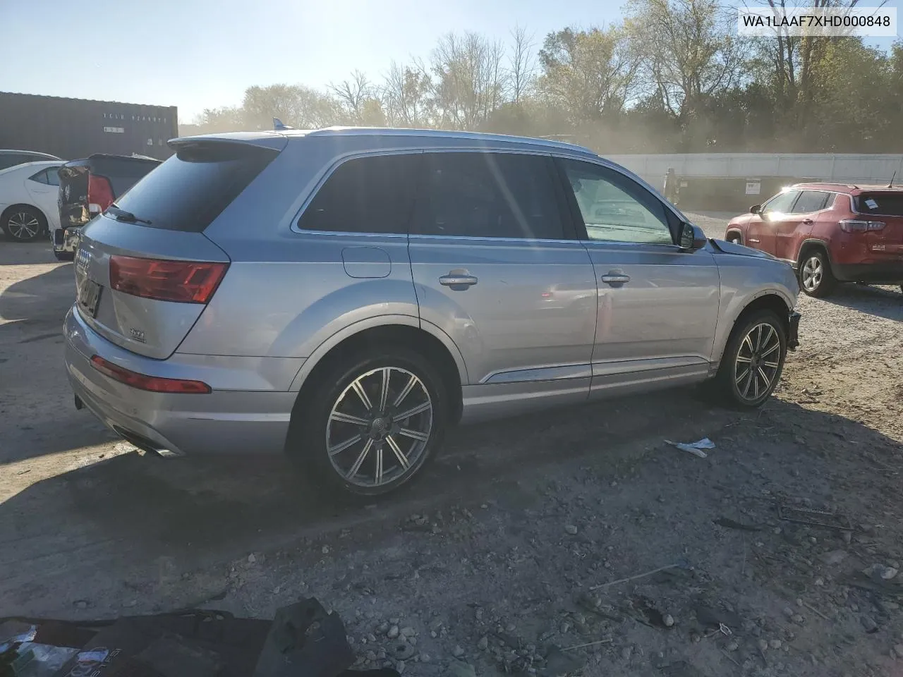 2017 Audi Q7 Premium Plus VIN: WA1LAAF7XHD000848 Lot: 73981724