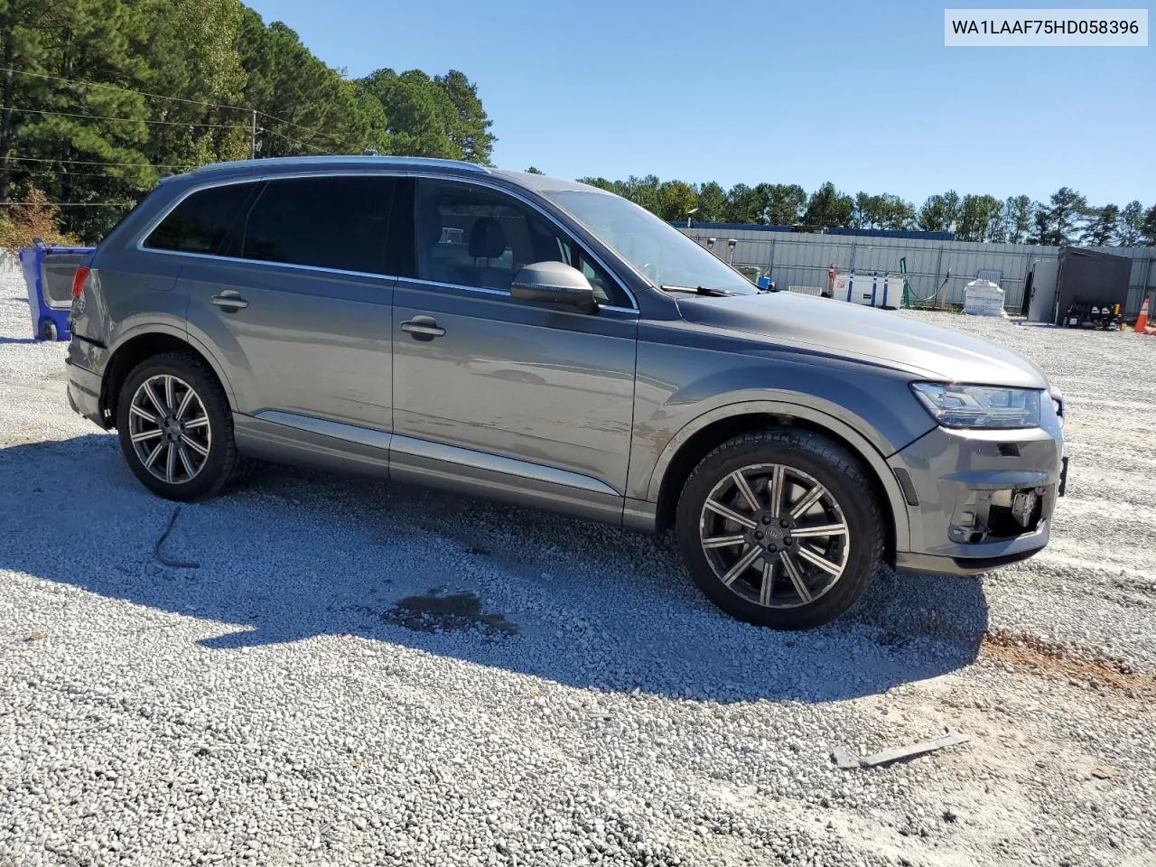 2017 Audi Q7 Premium Plus VIN: WA1LAAF75HD058396 Lot: 74430774