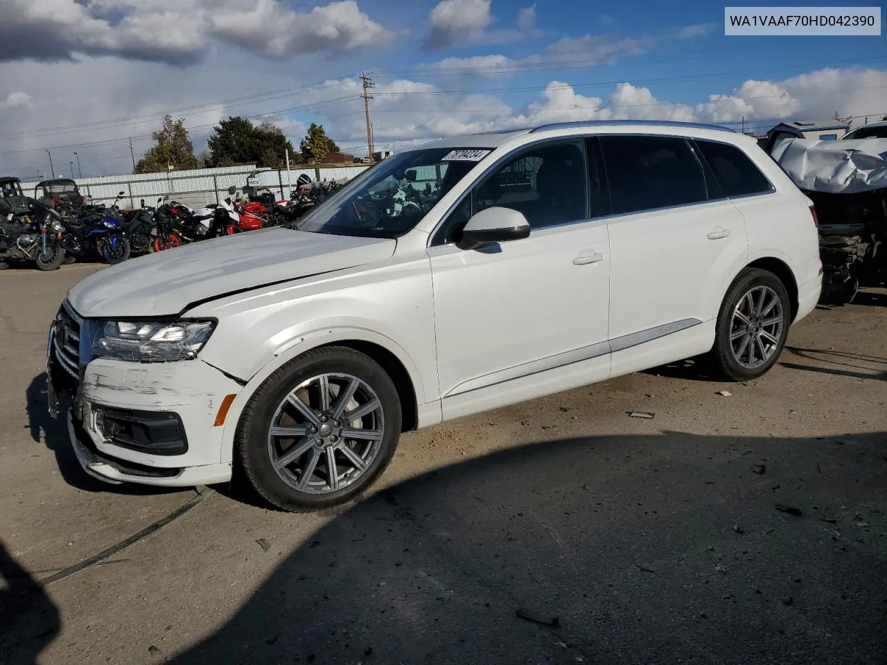 2017 Audi Q7 Prestige VIN: WA1VAAF70HD042390 Lot: 78704234