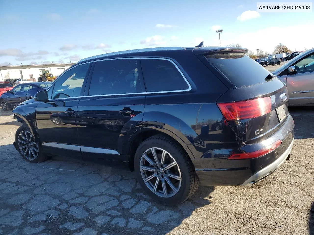 2017 Audi Q7 Prestige VIN: WA1VABF7XHD049403 Lot: 78902094