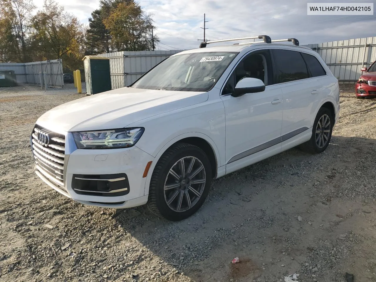 2017 Audi Q7 Premium Plus VIN: WA1LHAF74HD042105 Lot: 79430974