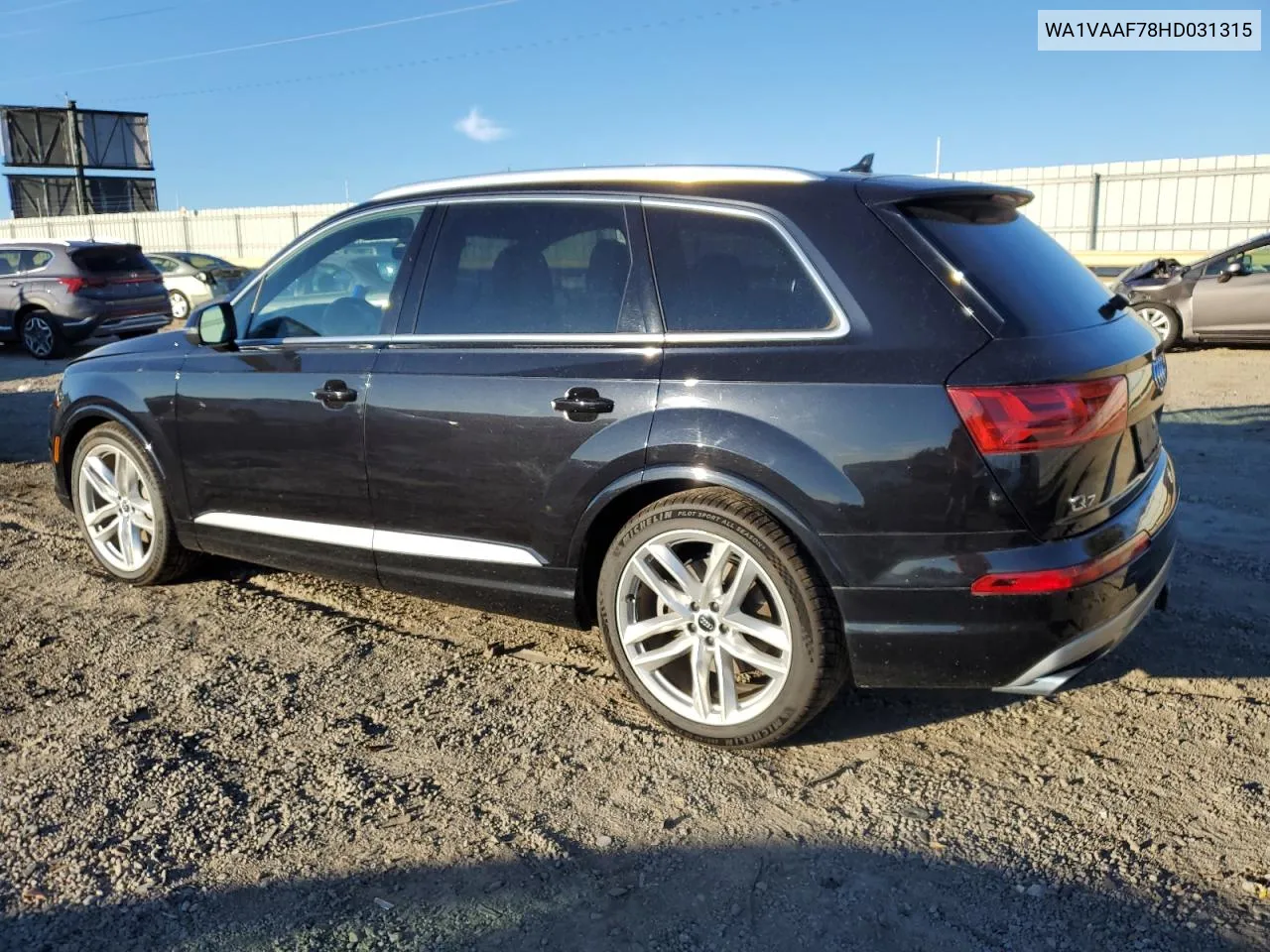 2017 Audi Q7 Prestige VIN: WA1VAAF78HD031315 Lot: 79774034